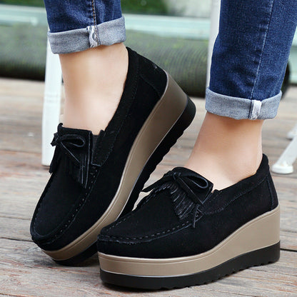 OrthoCare Shoes With Fringe Bow Design - Comfort And Elegance