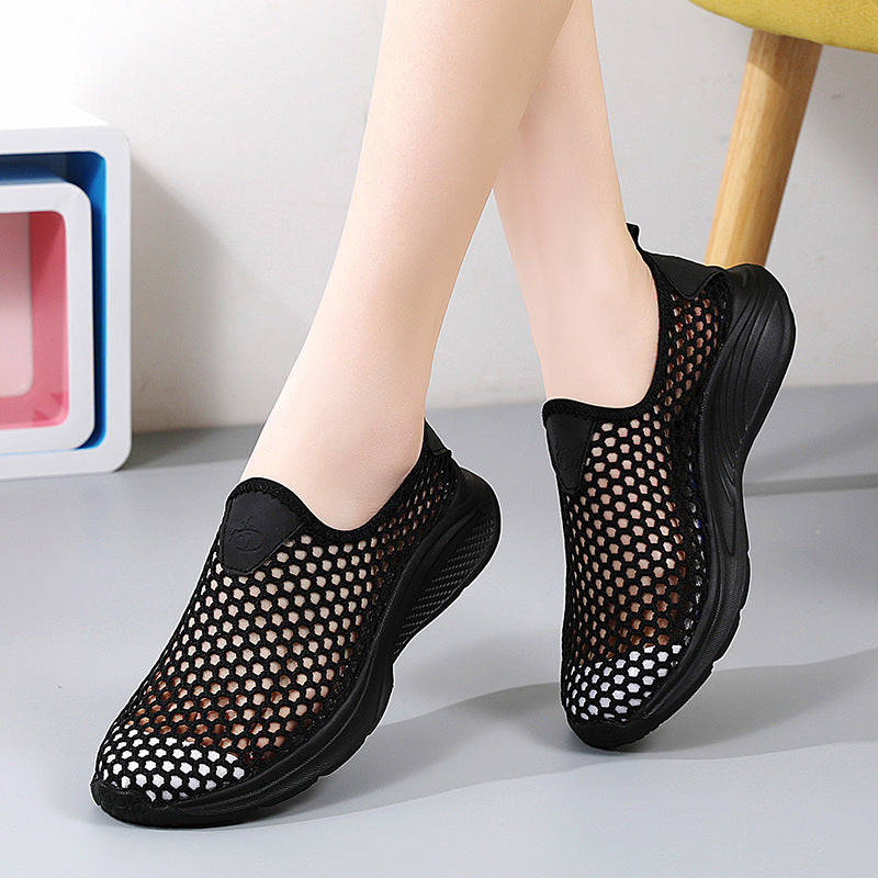 OrthoCare | Breathable Rhinestone Mesh Slip-On Sneakers