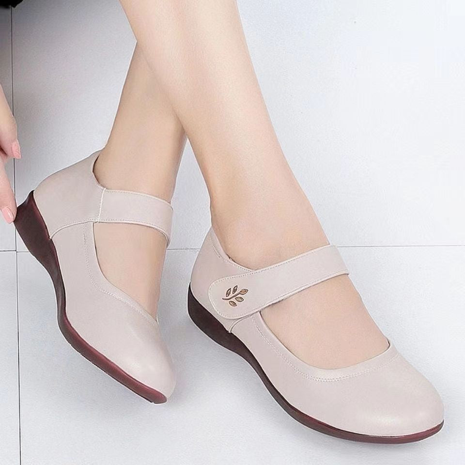 OrthoCare Peeptoe Leather Shoes - Soft Sole Strap