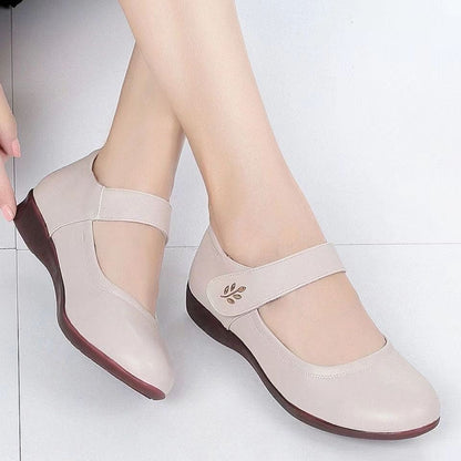 OrthoCare Peeptoe Leather Shoes - Soft Sole Strap