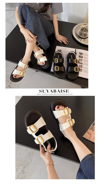 Solara | Women’s Orthopedic Double Buckle Platform Sandals