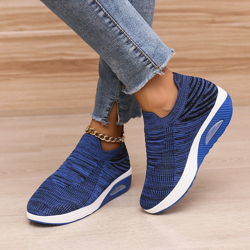 OrthoCare Lightweight And Breathable Striped Mesh Shoes