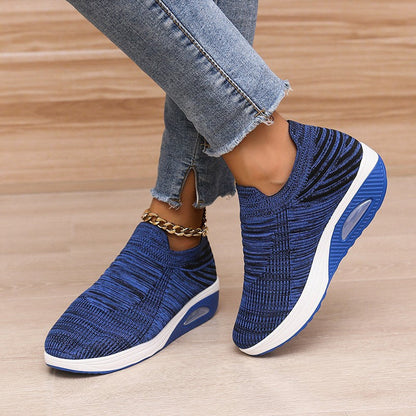 OrthoCare Lightweight And Breathable Striped Mesh Shoes