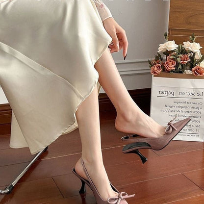 Galadriel | Women’s Orthopedic Bow Pointed Toe Slingback Heels
