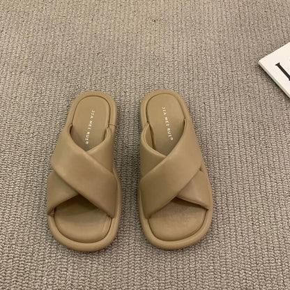 Soleia | Women’s Orthopedic Crisscross Comfort Slide Sandals