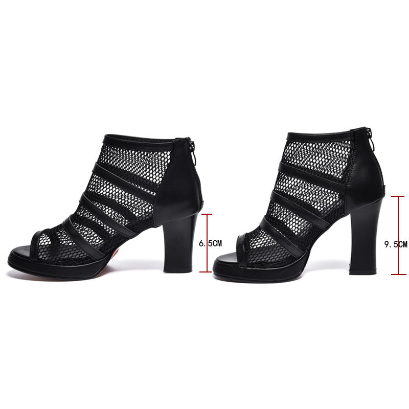 Aime | Orthopedic Breathable Mesh Block Heel Ankle Shoes