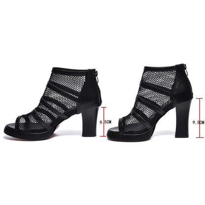 Aime | Orthopedic Breathable Mesh Block Heel Ankle Shoes