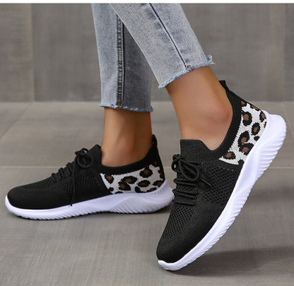 OrthoCare White Leopard Print Sneakers - Unique And Stylish