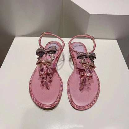 Thessaly | Women’s Orthopedic Rhinestone Butterfly Toe Ring Sandals