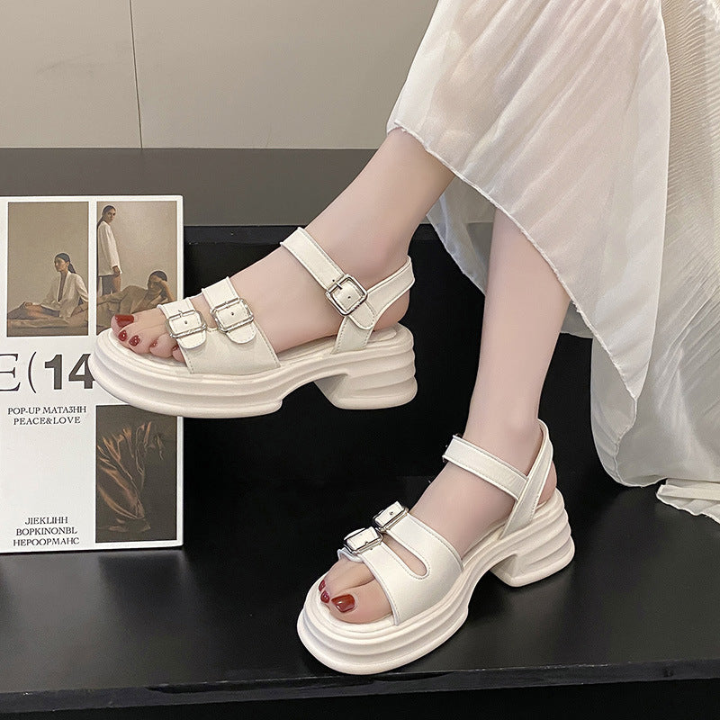 Sienna | Women’s Orthopedic Double Buckle Platform Sandals