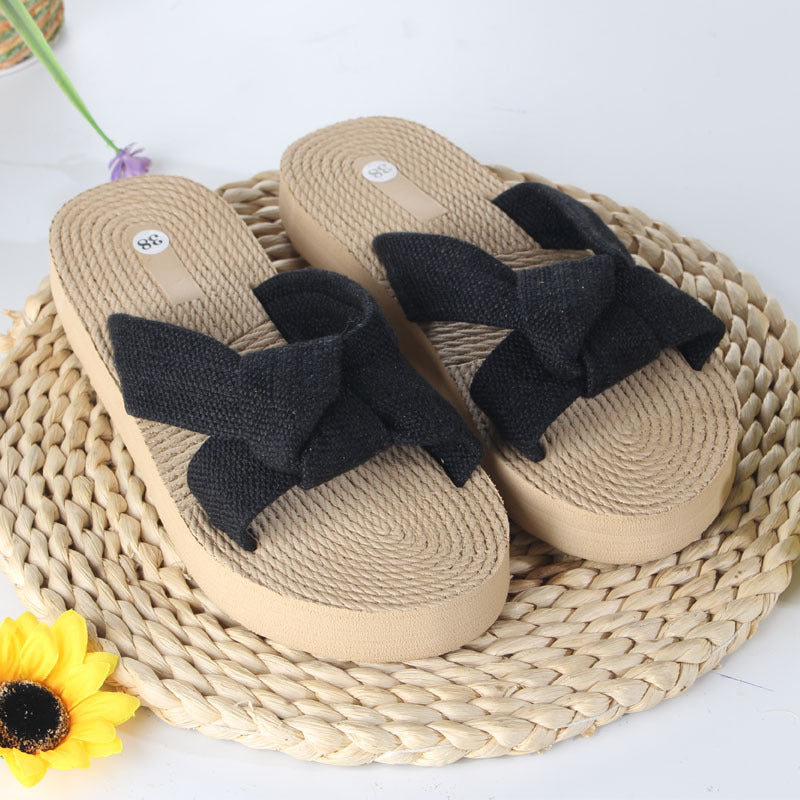 OrthoCare Bohemian Bow Slip-On Flat Sandals