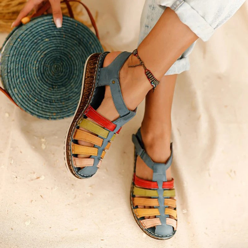 Velora | Women’s Orthopedic Bohemian Colorblock Fisherman Sandals