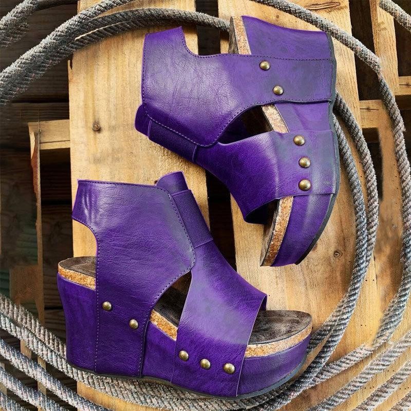 OrthoCare Open-Toe Wedge Sandals - Unique Elegance