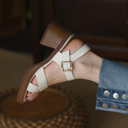 Vianelle | Women’s Orthopedic Crisscross Block Heel Sandals