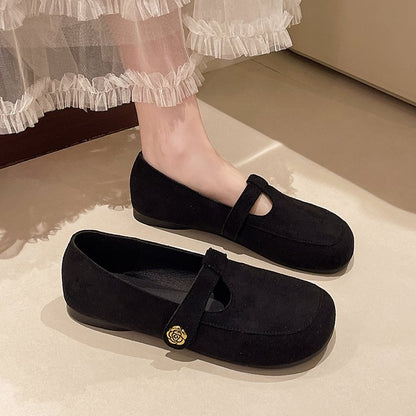 Diora | Women’s Orthopedic Suede Mary Jane Ballet Flats