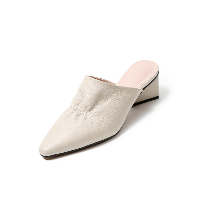 Bhavya | Women’s Orthopedic Pointed Toe Low Heel Mule Pumps