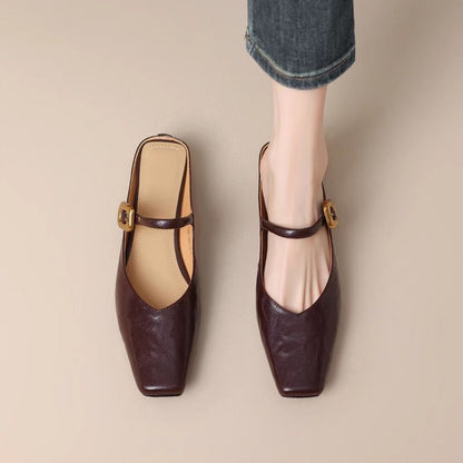 OrthoCare | Square Toe Mary Jane Ballet Flats