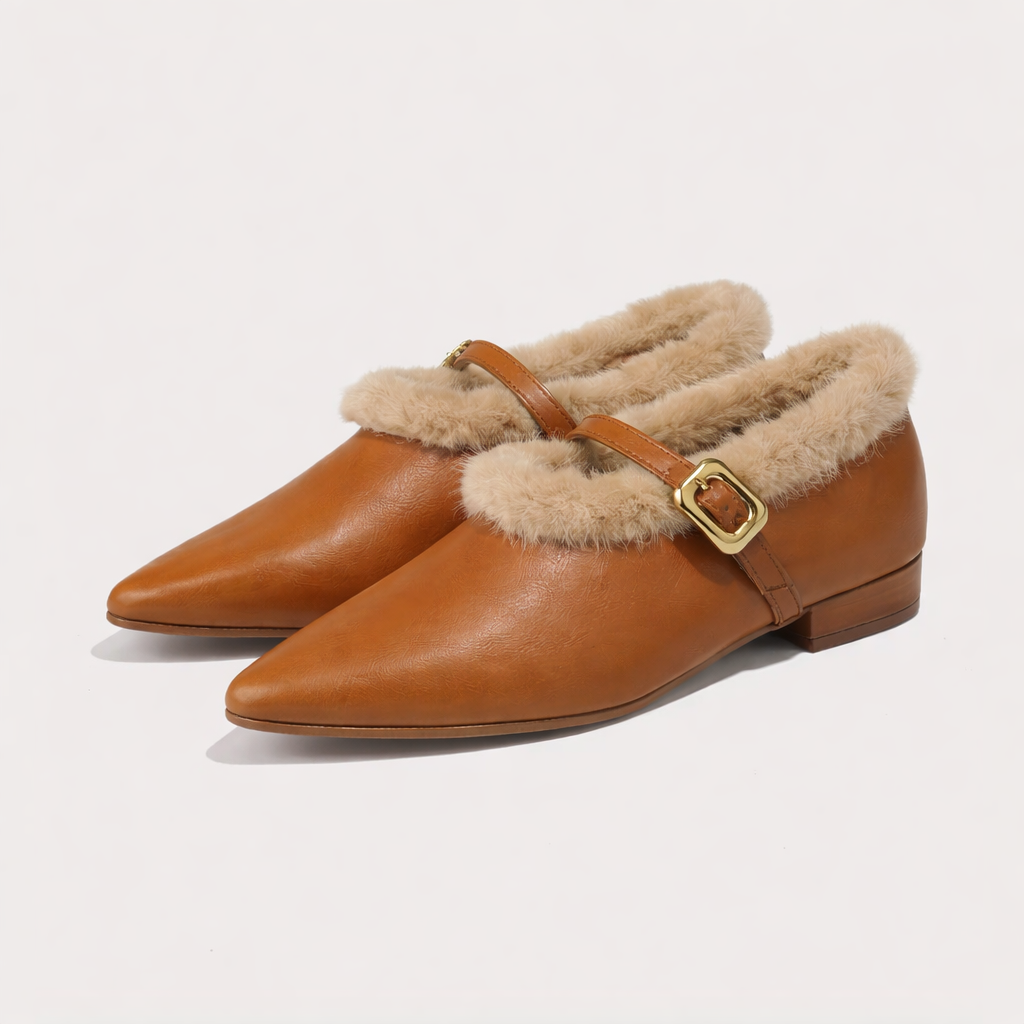 OrthoCare Sheepskin Ankle Shoes - Supportive Strap