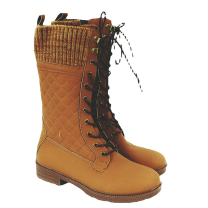 Anna | Orthopedic Quilted Lace-Up Winter Boots