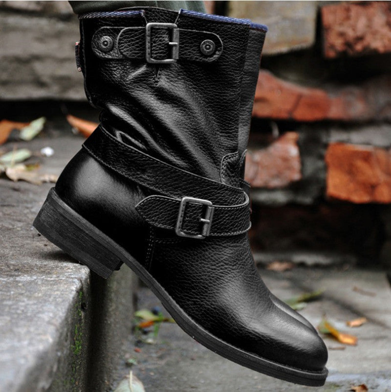 OrthoCare Retro Leather Boots - Slip-On Support