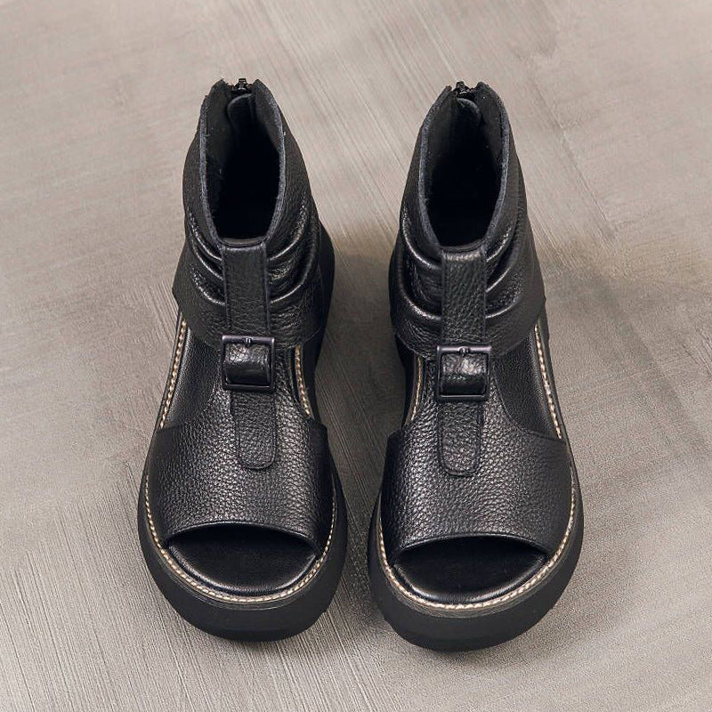 Tianae | Women’s Orthopedic Vintage Peep Toe Ankle Bootie Sandals