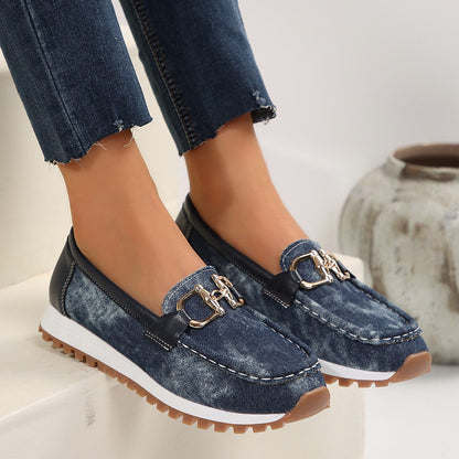 OrthoCare Denim Comfort Loafers – Lightweight Slip-On Casual Walking Shoes