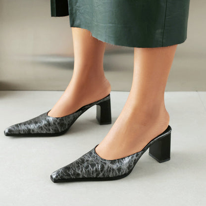 Ezrielle | Women’s Orthopedic Vintage Mule Block Heels