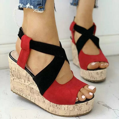 Zelina | Women’s Orthopedic Colorblock Espadrille Wedge Sandals