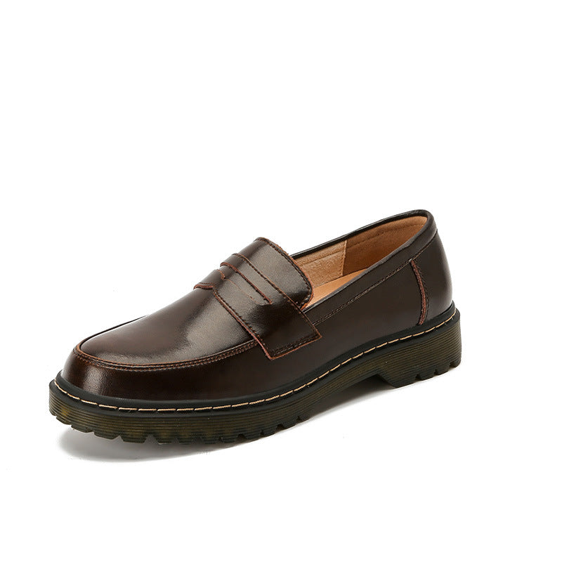 OrthoCare Leather Loafers - Round Toe Low Heel