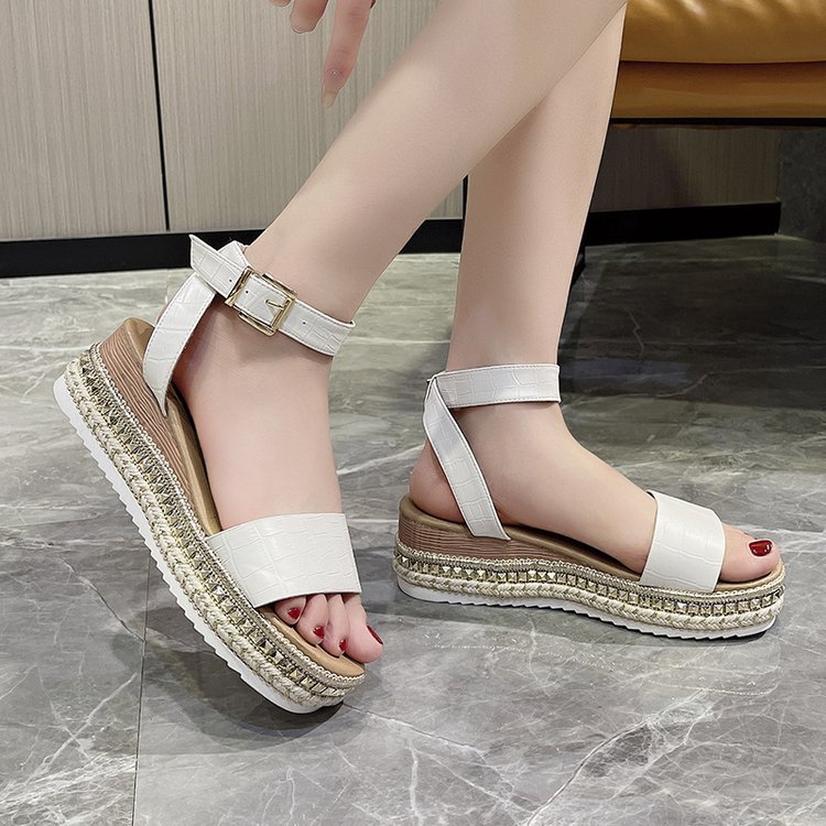 Vaelina | Women’s Orthopedic Snake Print Espadrille Platform Sandals