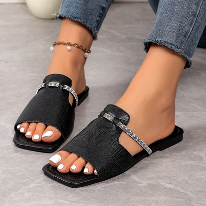 OrthoCare Rhinestone Strappy Sandals - Unique Summer Elegance