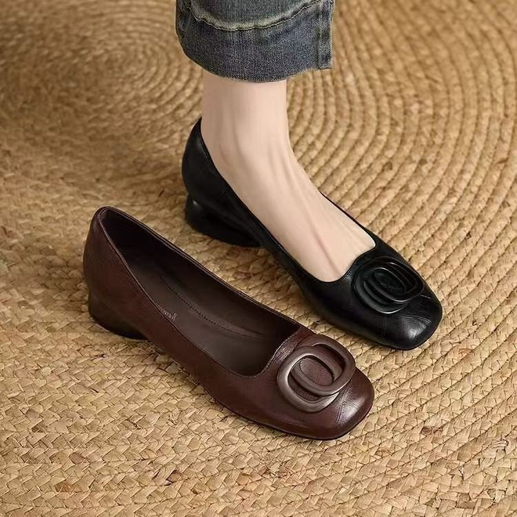 OrthoCare Vintage Low Round Toe Shoes - French Elegance