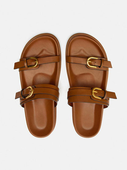 OrthoCare Double-Buckle Comfort Slide Sandals