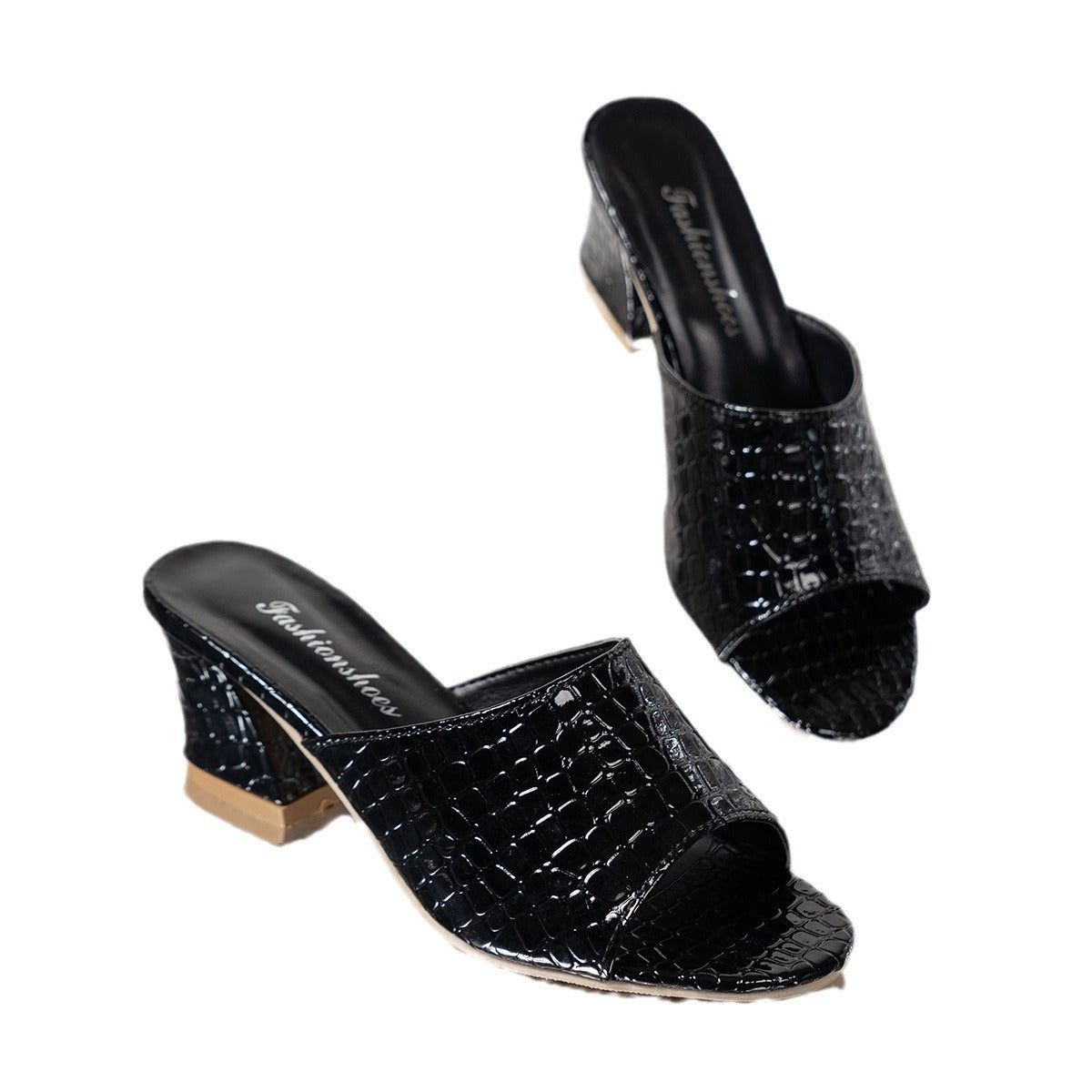 OrthoCare Snake Print Open Heel Sandals - Unique Elegance