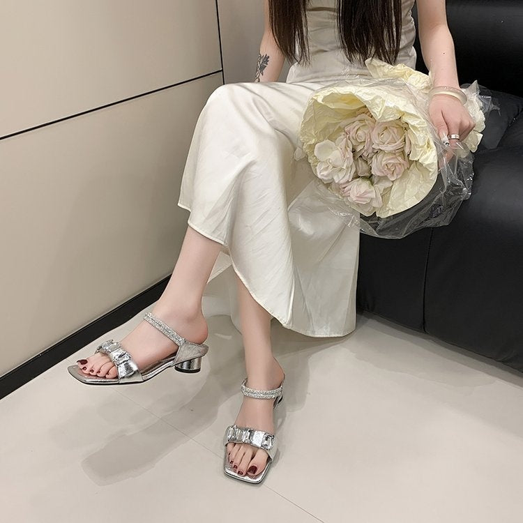 OrthoCare | Studded Strap Platform Slide Sandals
