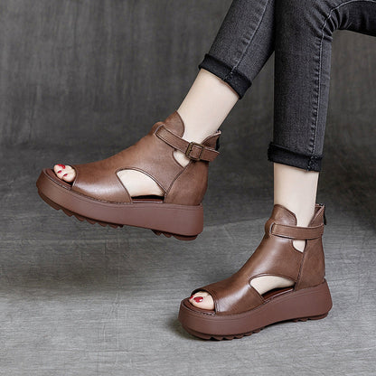 OrthoCare Peep-Toe Ankle Boot Sandals