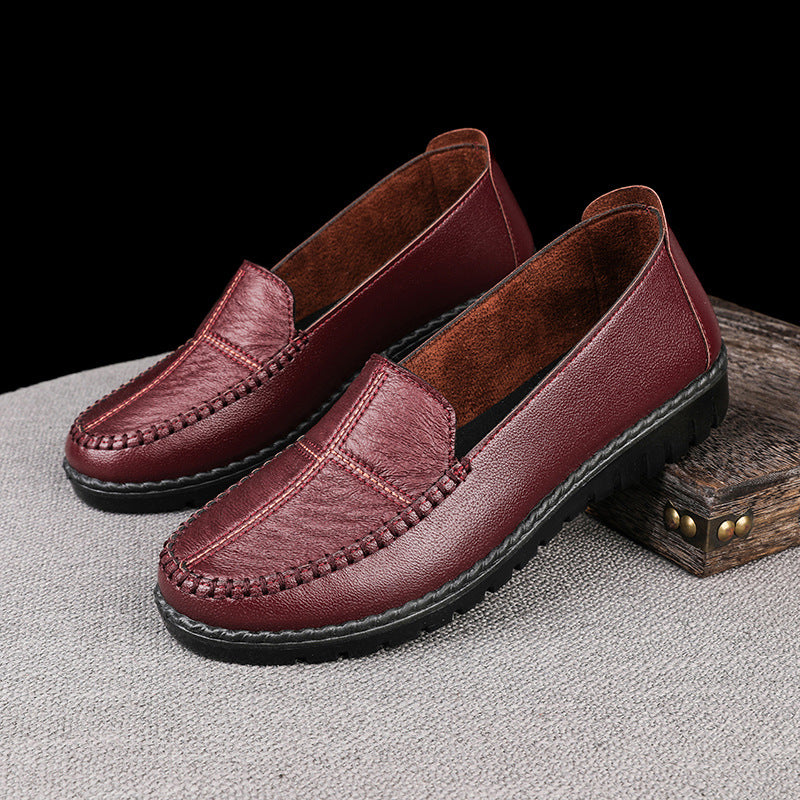 Orthopedic Leather Loafers – Soft Comfort Slip-On Walking Shoes