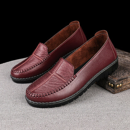 Orthopedic Leather Loafers – Soft Comfort Slip-On Walking Shoes