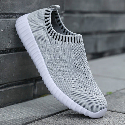 Orthopedic Breathable Knit Sneakers – Lightweight Slip-On Comfort Walking Shoes