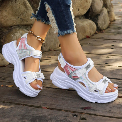 OrthoCare Chunky Platform Sport Sandals With Adjustable Straps