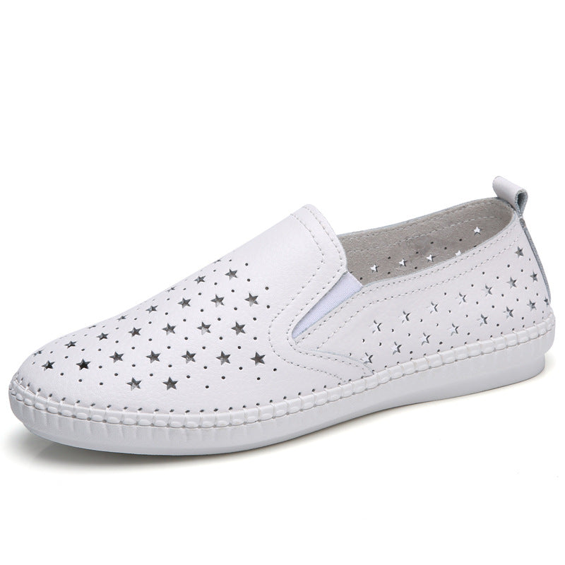 OrthoCare Women’s Perforated Slip-On Flats – Lightweight Breathable Comfort Shoes
