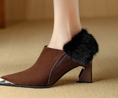 OrthoCare Chic Retro Heeled Shoes With Zipper And Unique Elegance