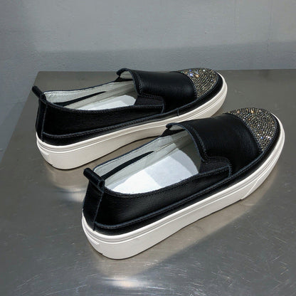 OrthoCare | Platform Slip-On Loafers with Glitter Toe