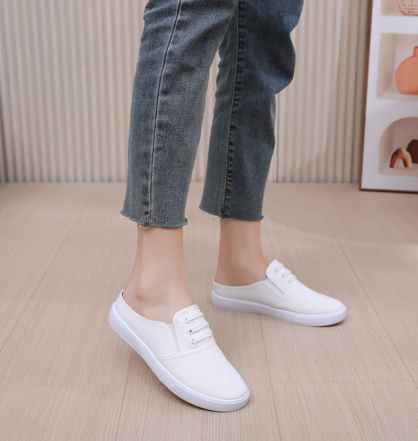 Orthopedic Canvas Slip-On Shoes – Lightweight Breathable Casual Sneakers