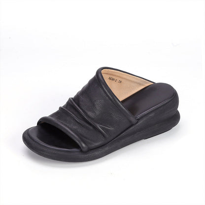 Uvellia | Women’s Orthopedic Soft Leather Comfort Slide Sandals