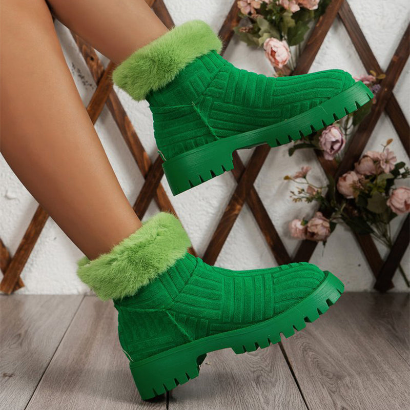 Muirne | WarmBloom Orthopedic Fur-Cuff Winter Boots