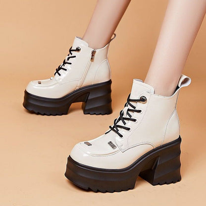 Martina | Orthopedic Thick  High Heel  Ankle Boots