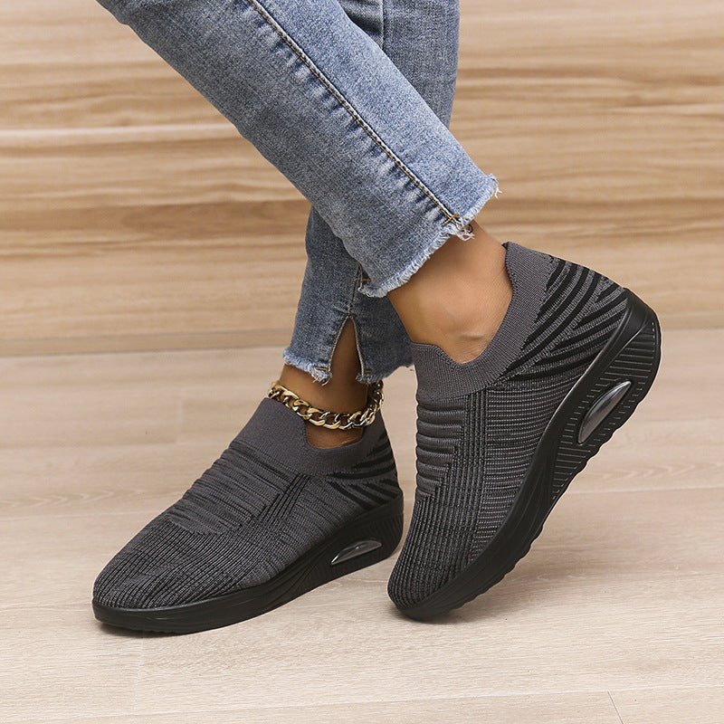 OrthoCare Lightweight And Breathable Striped Mesh Shoes