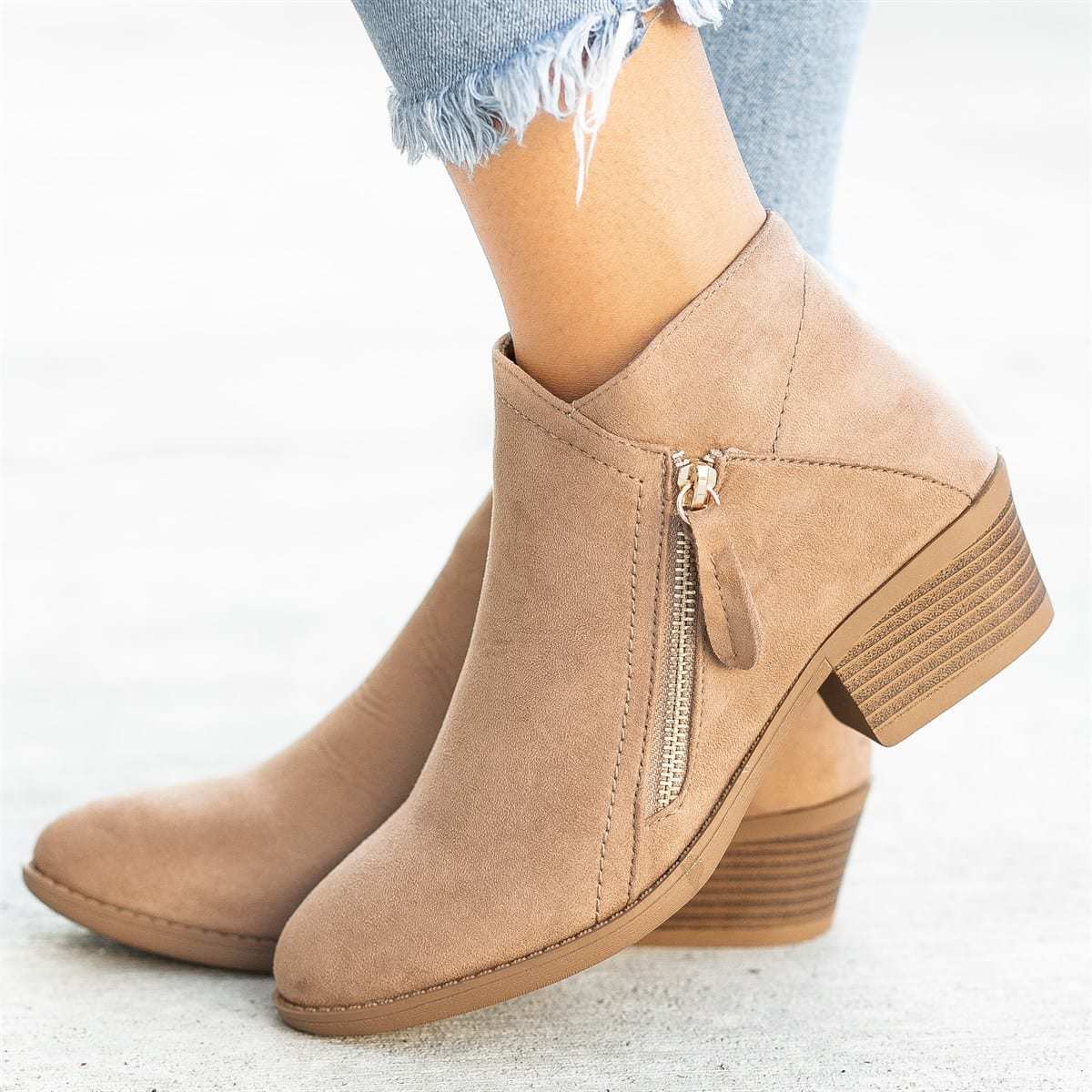 Merla | Everyday Suede Block-Heel Orthopedic Ankle Boots