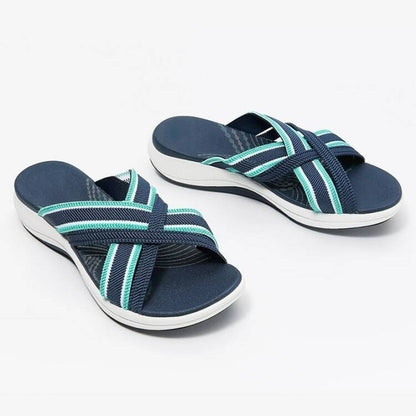 OrthoCare Cross Strap Comfort Sandals – Lightweight Cushioned Everyday Slides